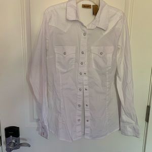 Wrangler Women’s White Dress Shirt Small